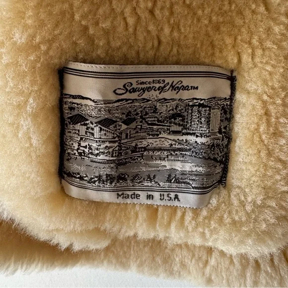 Vintage Sawyer of Napa Men's Leather Sheepskin Jacket - Picture 5 of 10